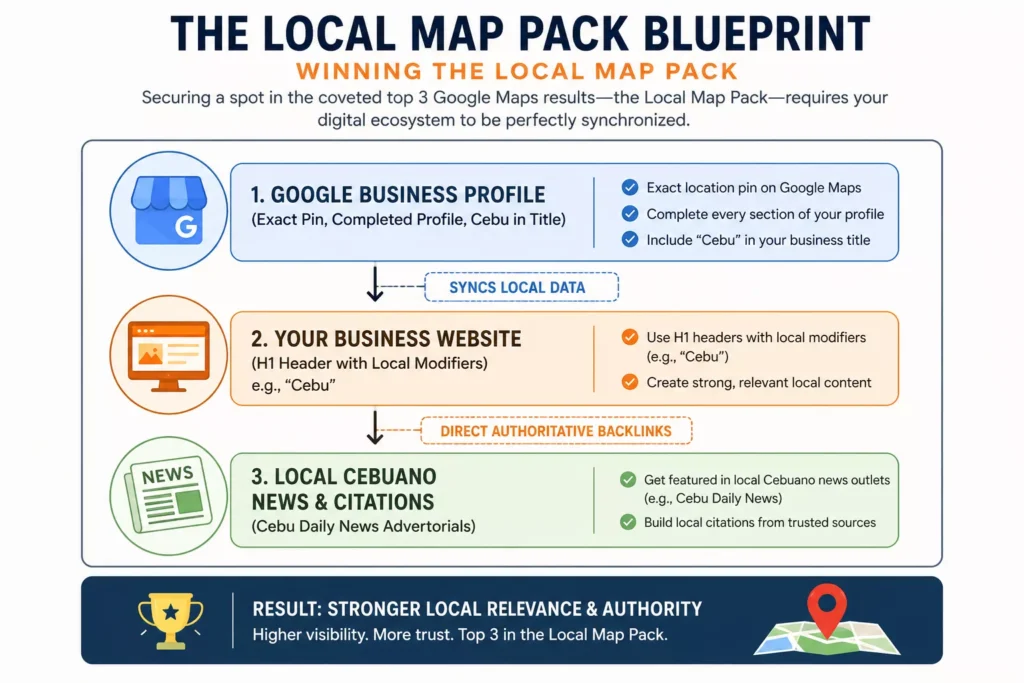 local map blueprint infopgrahics for local business seo
